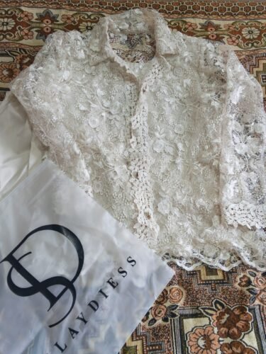 Ivory Petal Three-Piece Lace Suite | LAZER CUT-OUT COLLECTION photo review